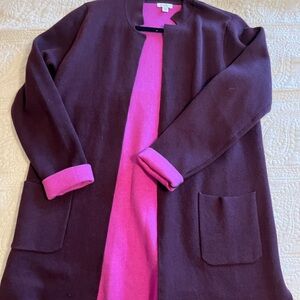 J. Jill Women's Cape - Deep Purple and Vibrant Pink